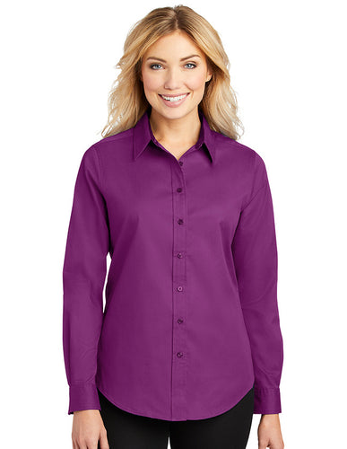 American Fire Systems Ladies Long Sleeve Button Up Shirt AFSL608