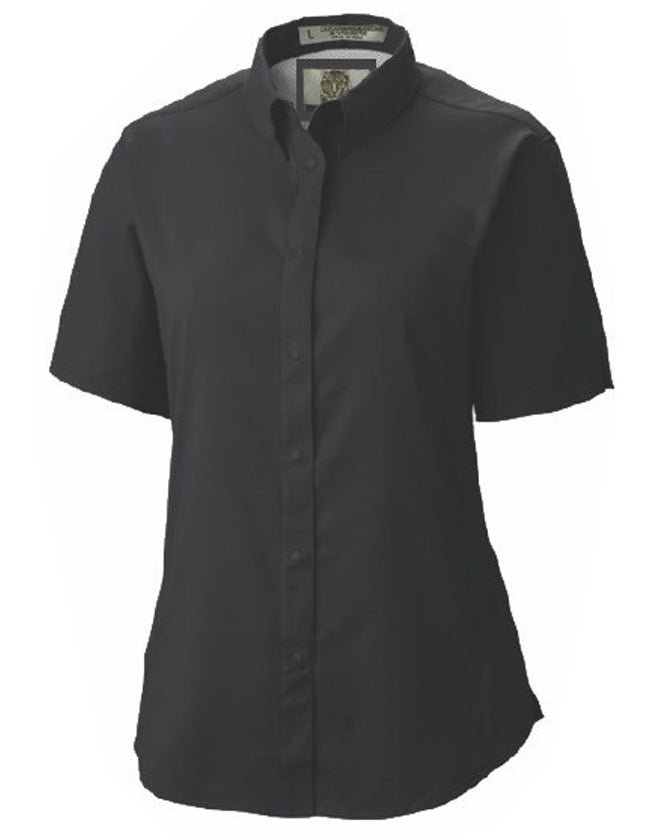 Scholarship Ladies Lightweight Microfiber Vented Back Short Sleeve Shirt SATHLSS