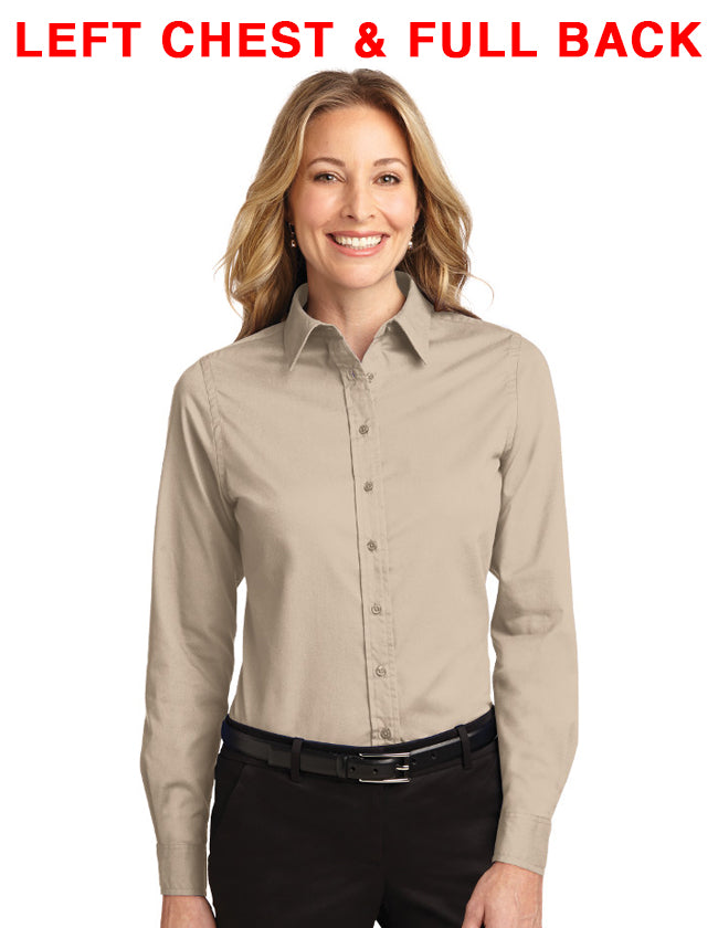 Special Children Ladies Long Sleeve Shirt LEFT CHEST & FULL BACK LOGO SC6213LB